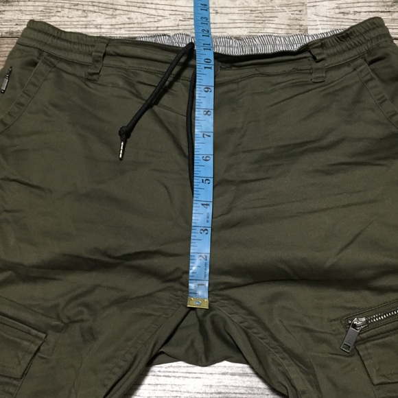 Dkny Cargo Joggers Men’s M Green Tapered Drawstring Chino (Inseam 28) - Picture 3 of 9